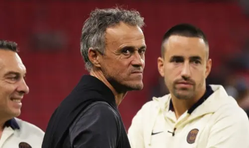 El equipo del PSG en Saint-Étienne