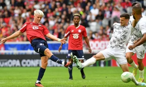 LOSC: la frustración de Hákon Haraldsson tras la derrota ante el Olympique de Lyon