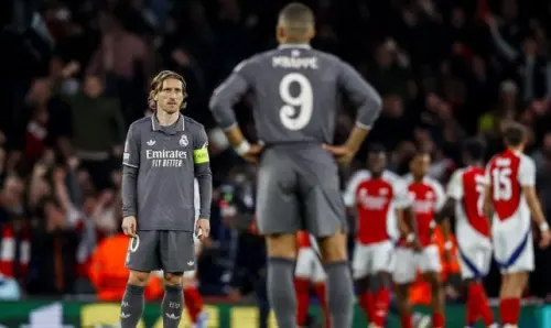 Real Madrid: Kylian Mbappé impactado tras el gol de Rice